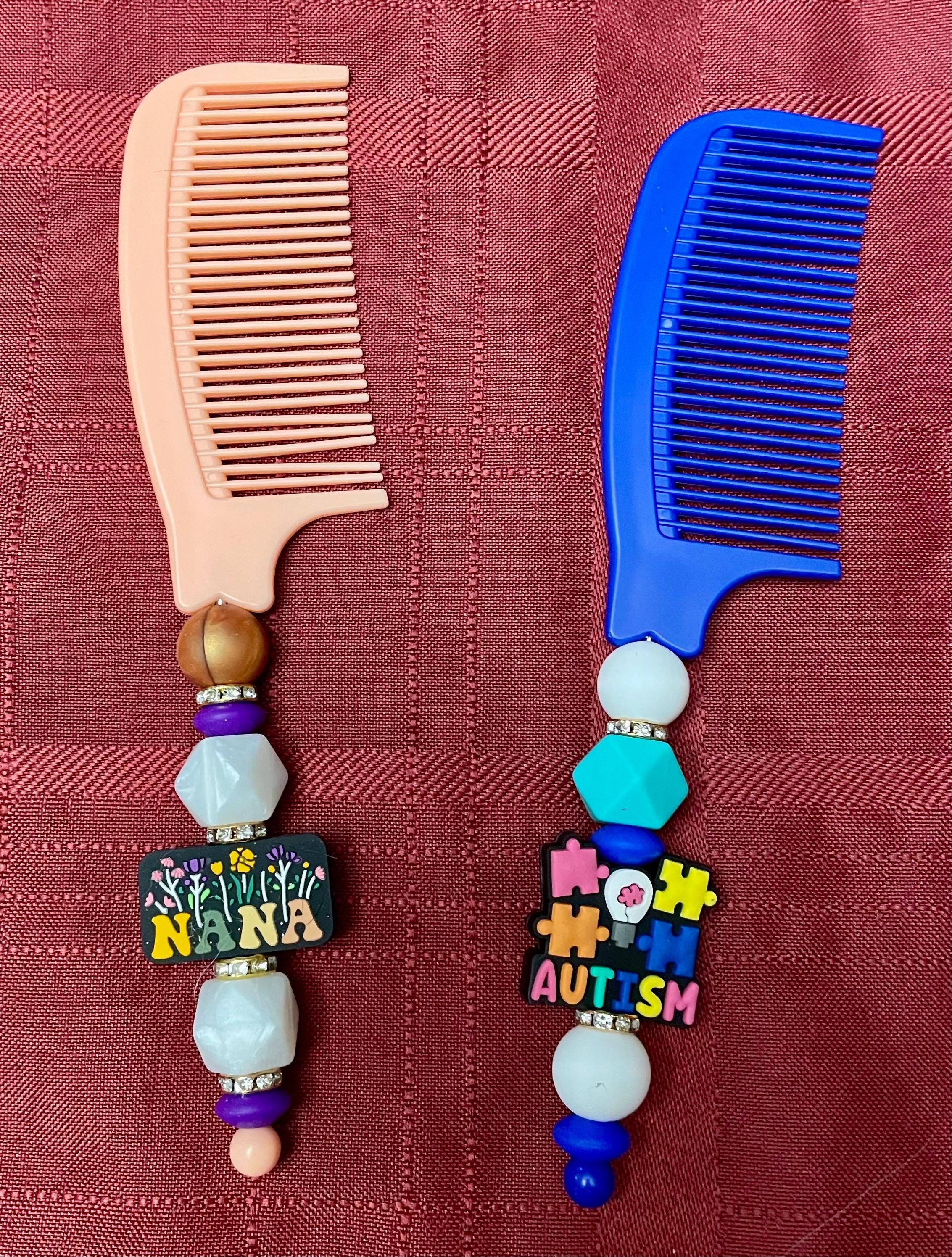 Beaded hair combs