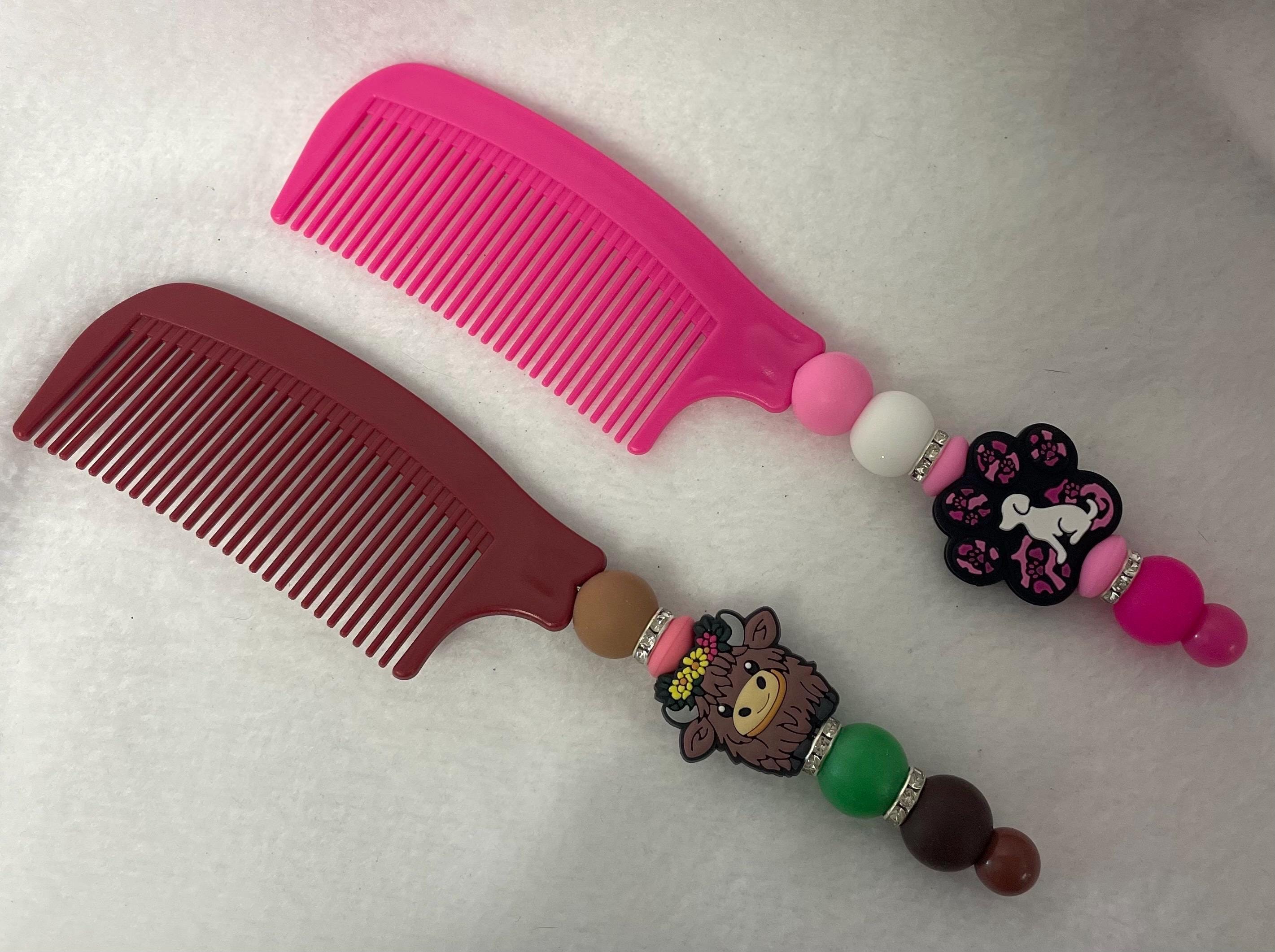 Beaded hair combs