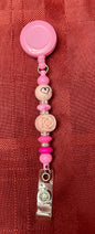 Colorful beaded badge reel