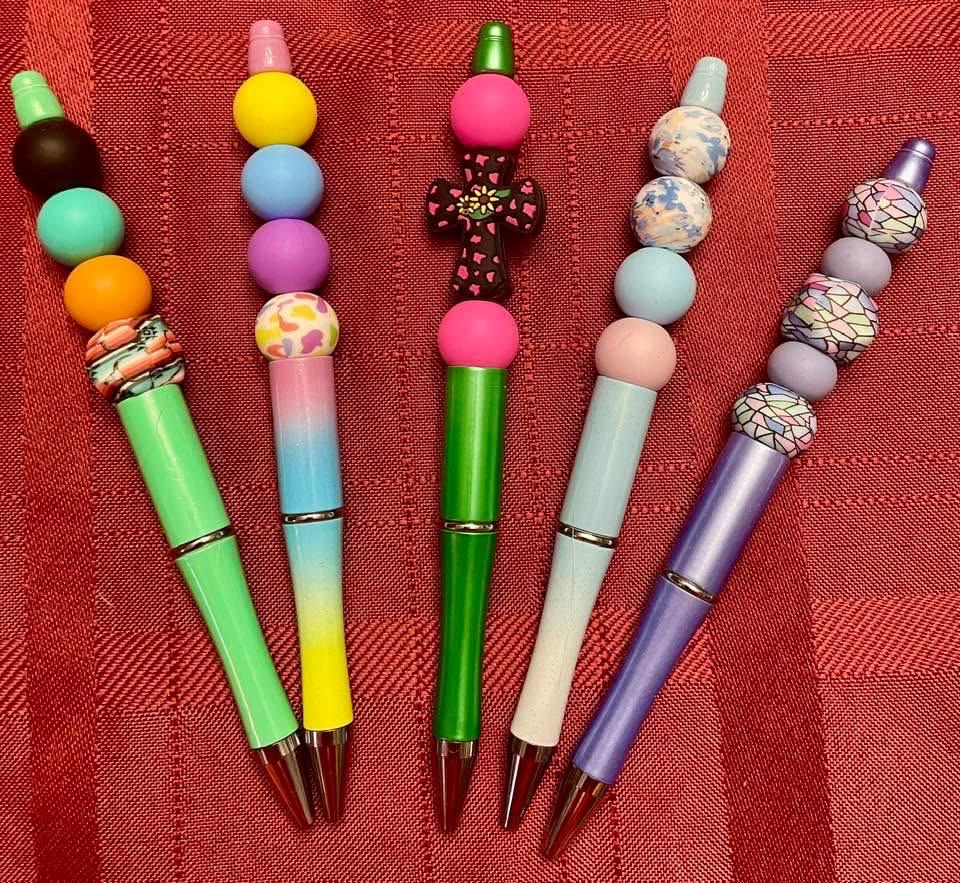 Beaded Pens: Colorful Handmade Writing Utensils, Black Ink