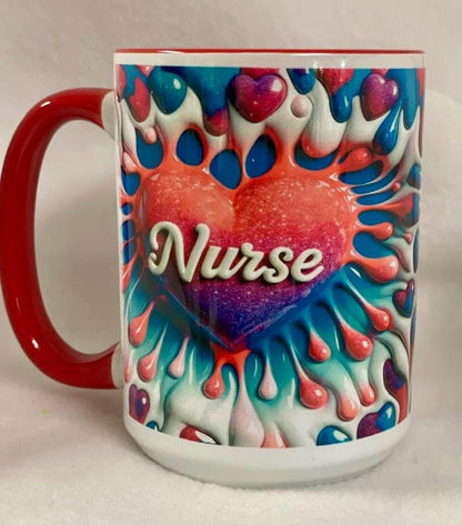 Enjoy a hot or cold drink in my 15 oz coffee mug.