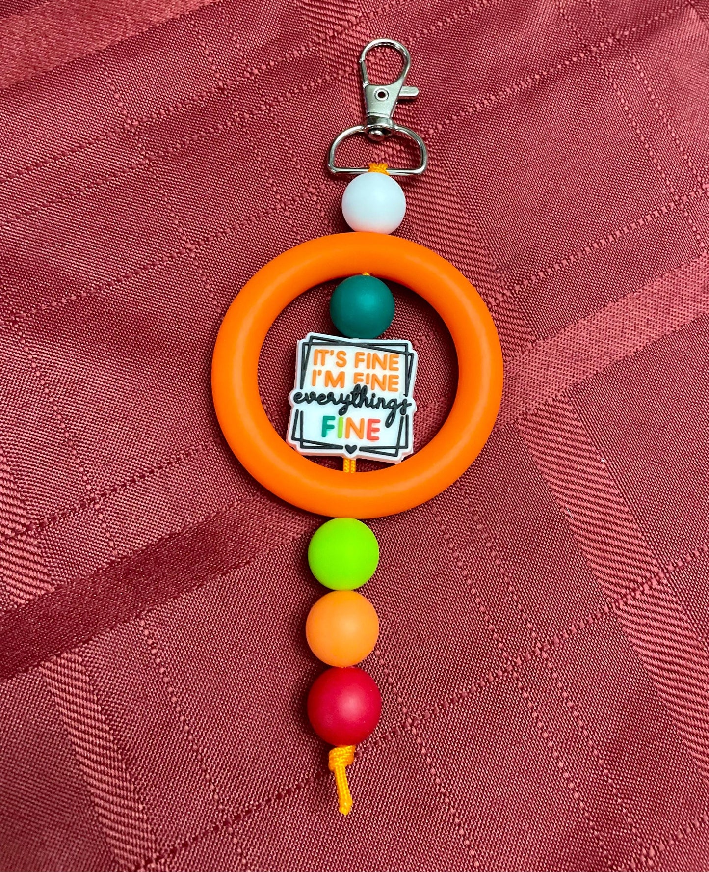 Beaded Keychains with large focal bead.
