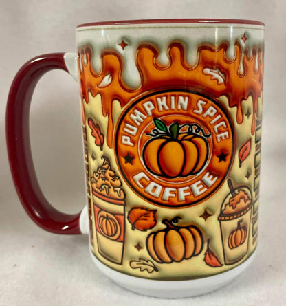Enjoy a hot or cold drink in my 15 oz coffee mug.