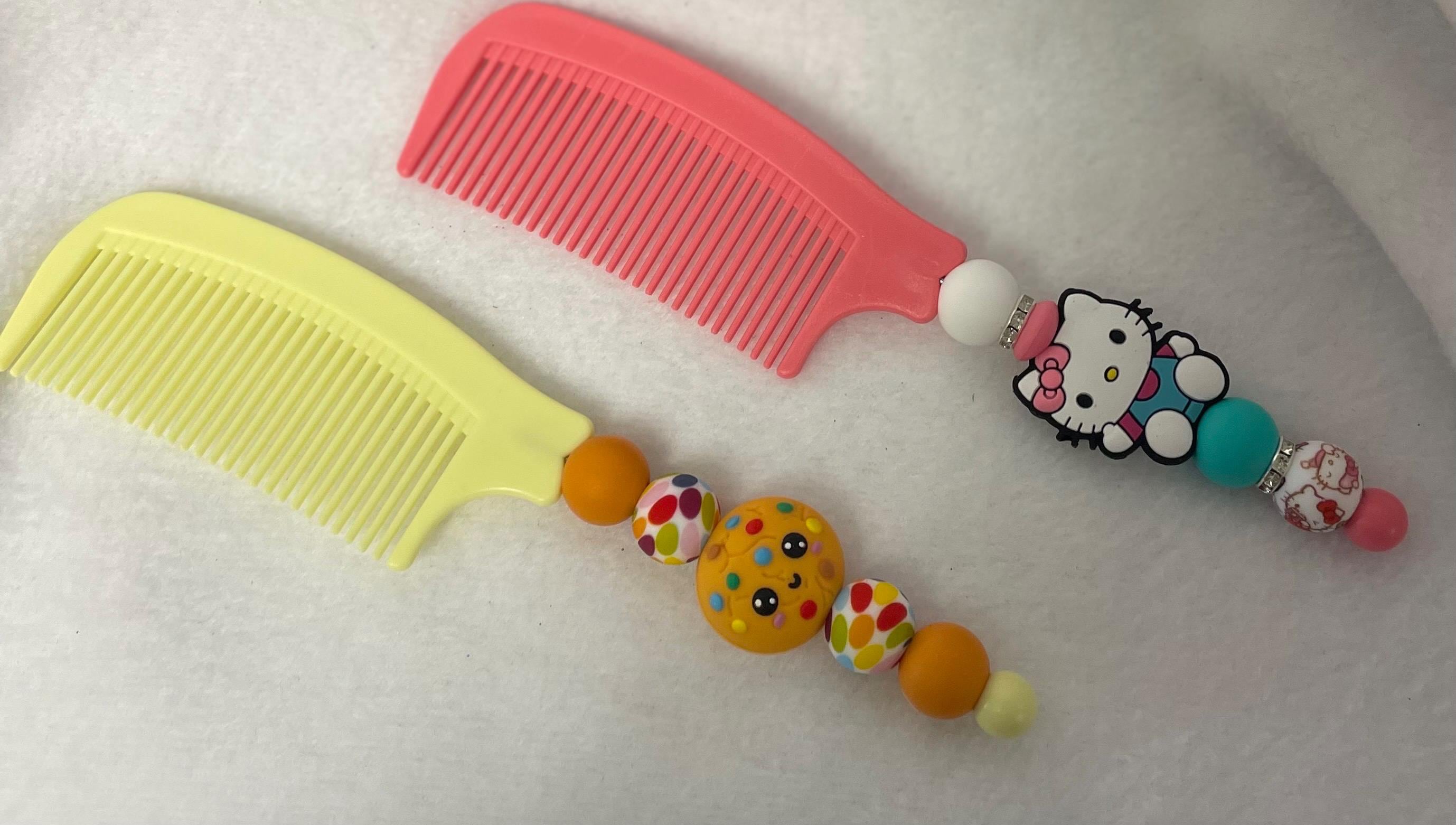Beaded hair combs