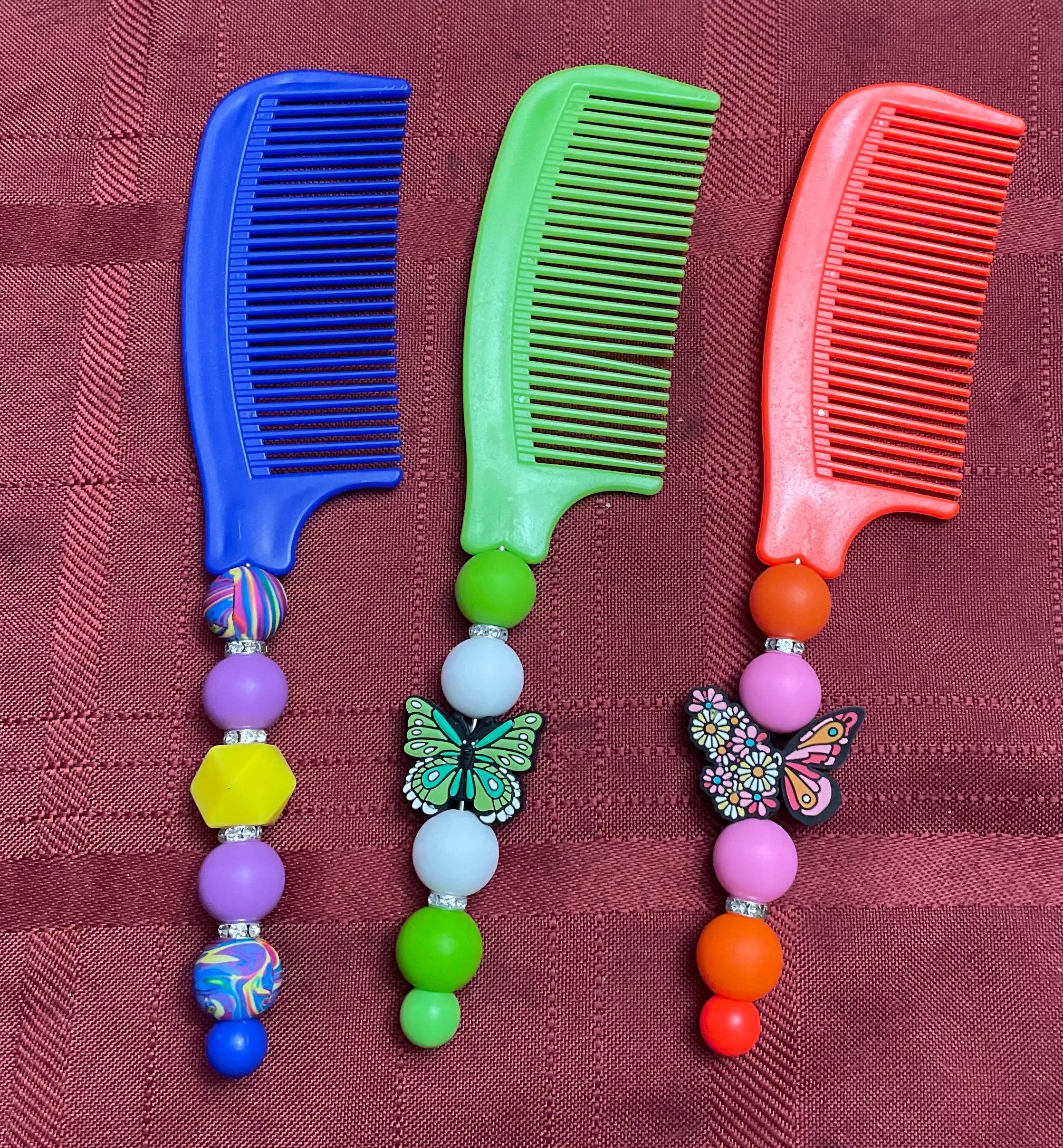 Beaded hair combs