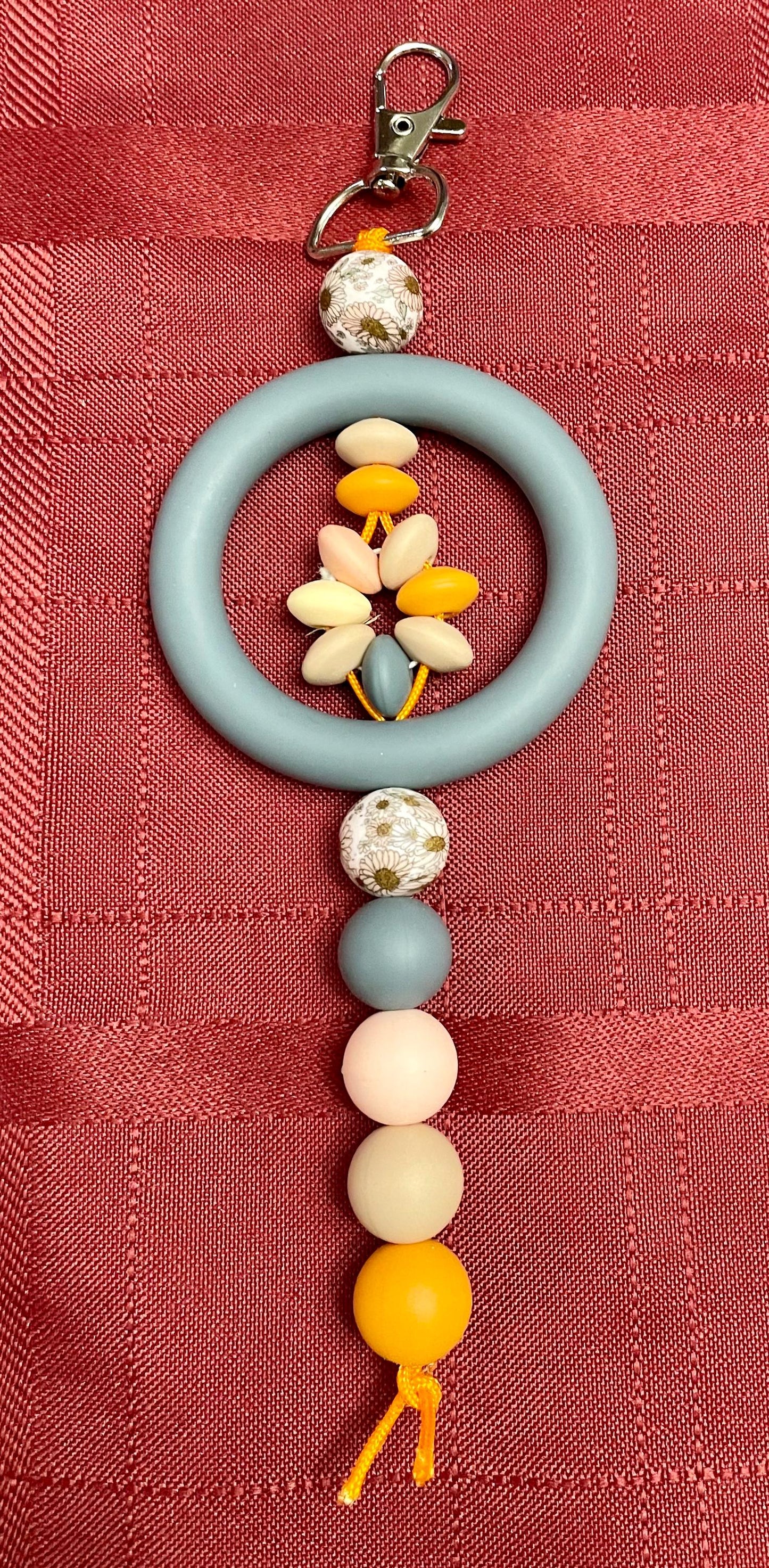 Beaded Keychains with large focal bead.