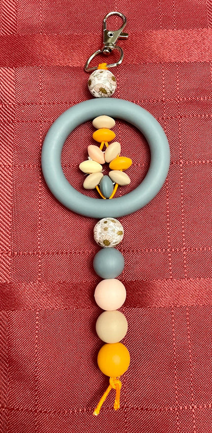 Beaded Keychains with large focal bead.
