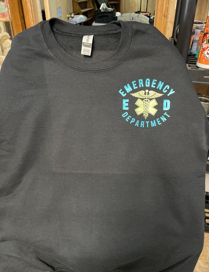 Personalized Emergency Department Sweatshirt: Comfortable Cotton Blend Apparel